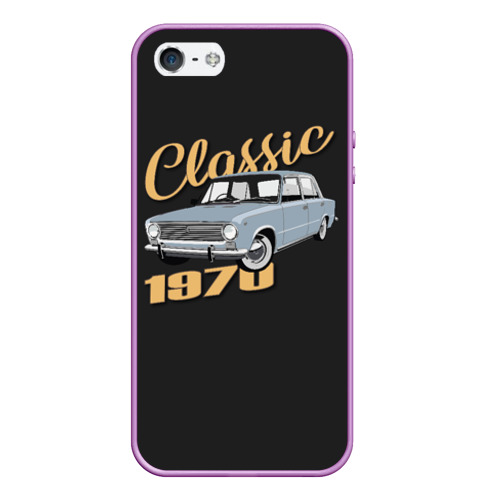 Чехол для iPhone 5/5S матовый 1970 сlassic, цвет сиреневый