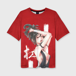 Женская футболка oversize 3D Yuzuriha