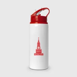Бутылка для воды с трубочкой Kremlin Moscow