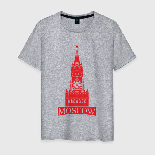 Мужская футболка хлопок Kremlin Moscow, цвет меланж