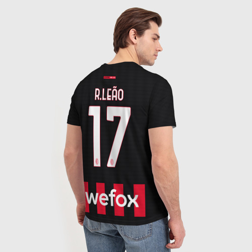 Мужская футболка 3D Рафаэль Леао Милан форма 22-23 домашняя, цвет 3D печать - фото 4
