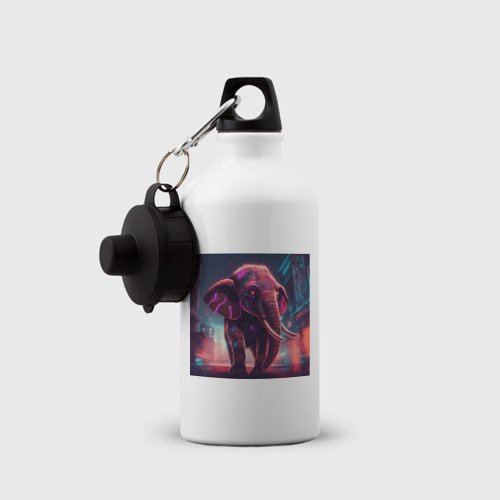 Бутылка спортивная Кибер-слон в свете неона - фото 3