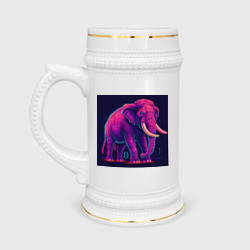 Кружка пивная Яркий неоновый слон