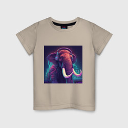 Детская футболка хлопок Слон в наушниках