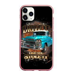 Чехол для iPhone 11 Pro Max матовый Пикап Chevrolet Apache 3100 1959 года