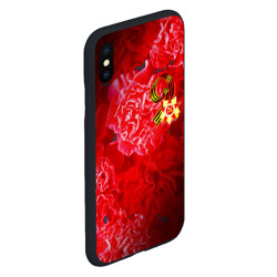 Чехол для iPhone XS Max матовый 9 мая и гвоздики - фото 2