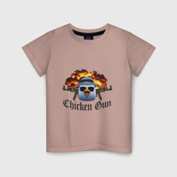 Детская футболка хлопок Chicken gun game