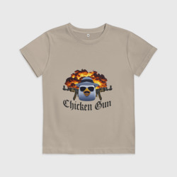 Детская футболка хлопок Chicken gun game