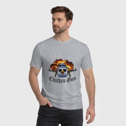 Мужская футболка хлопок Chicken gun game - фото 2