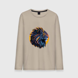 Мужской лонгслив хлопок Африканский лев