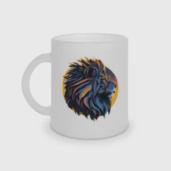 Кружка матовая стеклянная Африканский лев