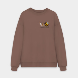 Мужской свитшот oversize без начеса хлопок Продуктовая корзина с пчёлами