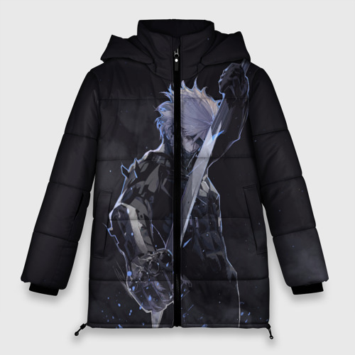 Женская зимняя куртка Oversize Metal Gear Rising - В дыму, цвет черный