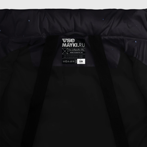 Женская зимняя куртка Oversize Metal Gear Rising - В дыму, цвет черный - фото 7