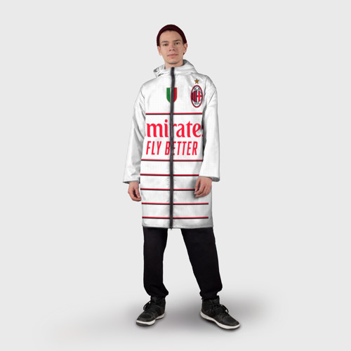 Мужской дождевик 3D AC Milan форма 22-23 гостевая, цвет белый - фото 3