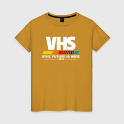 Женская футболка хлопок VHS retro 1976