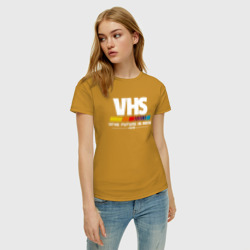 Женская футболка хлопок VHS retro 1976 - фото 2