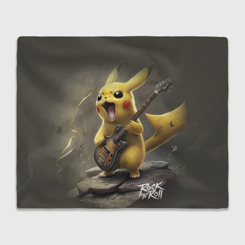 Плед 3D Pikachu rock, цвет 3D (велсофт)