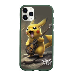 Чехол для iPhone 11 Pro матовый Pikachu rock