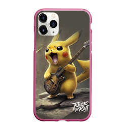 Чехол для iPhone 11 Pro Max матовый Pikachu rock