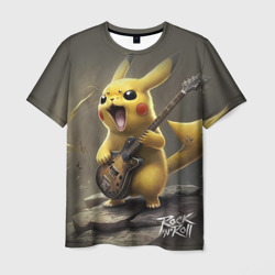 Мужская футболка 3D Pikachu rock