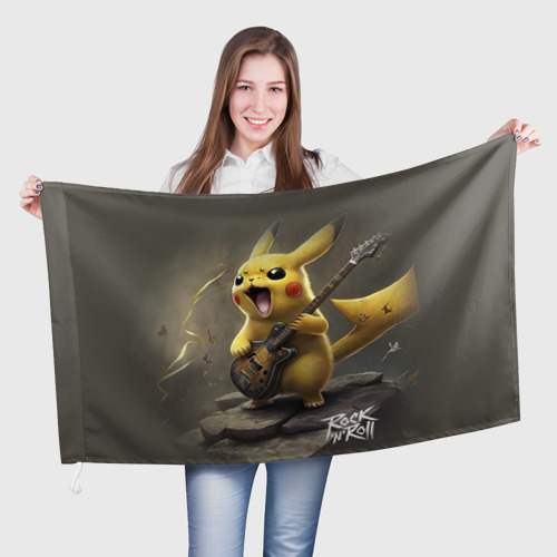 Флаг 3D Pikachu rock