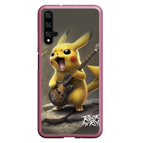 Чехол для Honor 20 Pikachu rock, цвет малиновый