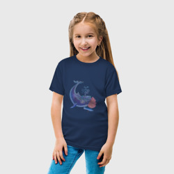 Детская футболка хлопок Мультяшный кит-романтик - фото 2