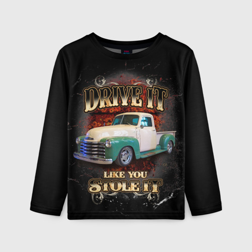 Детский лонгслив 3D Пикап Chevrolet Thriftmaster, цвет 3D печать