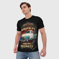 Мужская футболка 3D Пикап Chevrolet Thriftmaster - фото 2