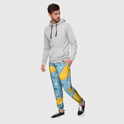 Мужские брюки 3D Яркий сочный лимонад - фото 2