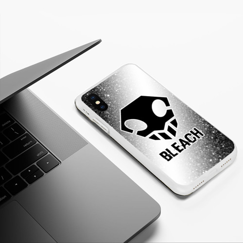 Чехол для iPhone XS Max матовый Bleach glitch на светлом фоне - фото 5