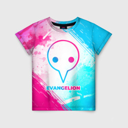 Детская футболка 3D Evangelion neon gradient style