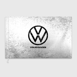 Флаг 3D Volkswagen с потертостями на светлом фоне