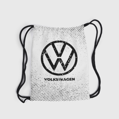 Рюкзак-мешок 3D Volkswagen с потертостями на светлом фоне - фото 6