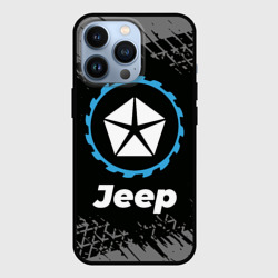 Чехол для iPhone 13 Pro Jeep в стиле Top Gear со следами шин на фоне