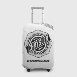 Чехол для чемодана 3D Chrysler Speed на светлом фоне со следами шин