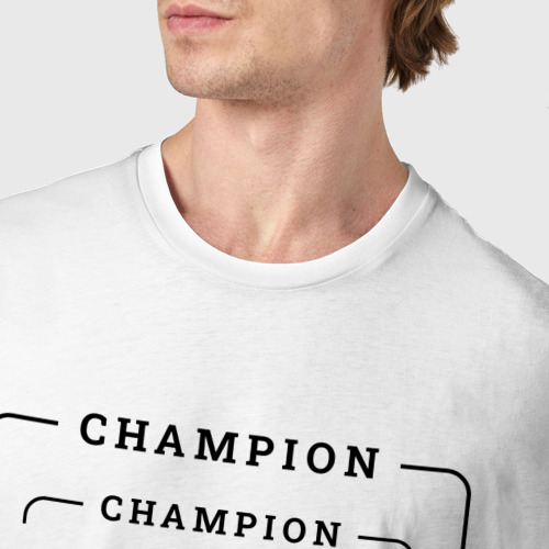Мужская футболка хлопок с принтом STALKER gaming champion: рамка с лого и джойстиком, фото #4