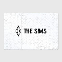 Магнитный плакат 3Х2 The Sims glitch на светлом фоне: надпись и символ