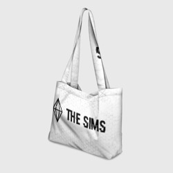 Пляжная сумка 3D The Sims glitch на светлом фоне: надпись и символ - фото 2
