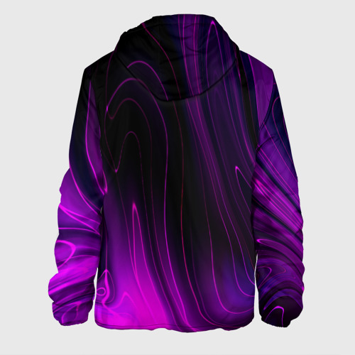 Мужская куртка 3D с принтом Die Antwoord violet plasma, вид сзади #1
