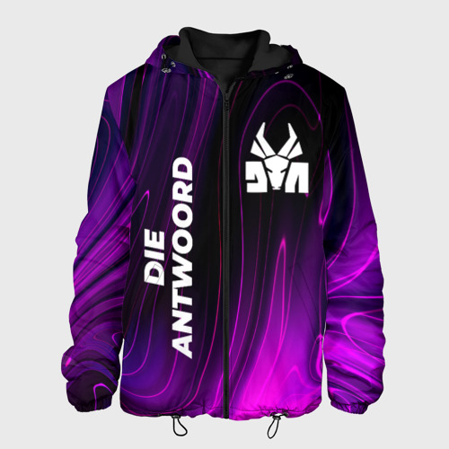 Мужская куртка 3D с принтом Die Antwoord violet plasma, вид спереди #2