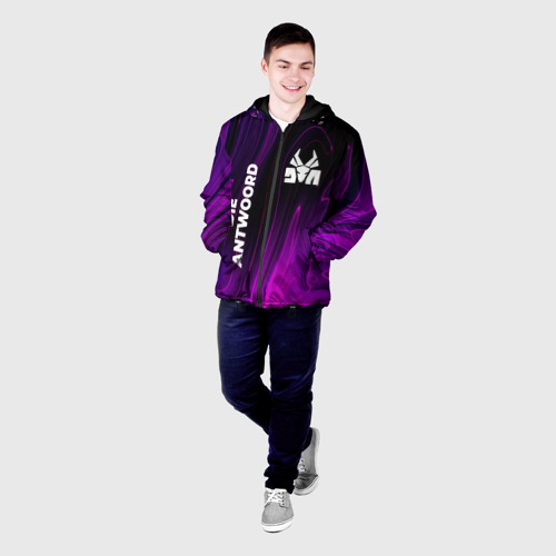 Мужская куртка 3D с принтом Die Antwoord violet plasma, фото на моделе #1