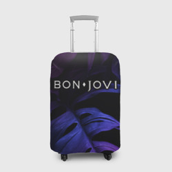 Чехол для чемодана 3D Bon Jovi neon monstera