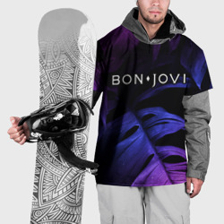 Накидка на куртку 3D Bon Jovi neon monstera