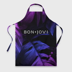 Фартук 3D Bon Jovi neon monstera