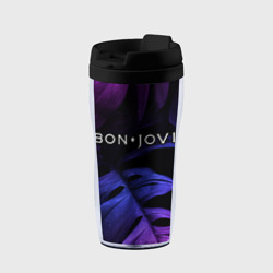 Термокружка-непроливайка Bon Jovi neon monstera