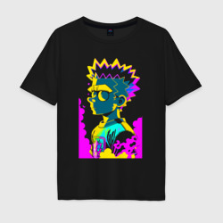 Мужская футболка хлопок Oversize Bart Simpson - pop art