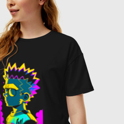 Женская футболка хлопок Oversize Bart Simpson - pop art - фото 2