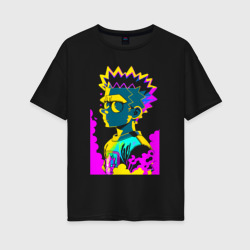 Женская футболка хлопок Oversize Bart Simpson - pop art